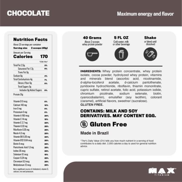 Chocolate Whey Protein Powder for Muscle Growth