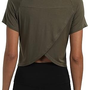 Cropped Split Back Workout Tops