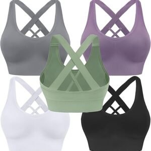 Evercute Padded Sports Bra, Medium Support