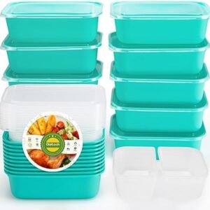 Glotoch Divided Meal Prep Containers Set