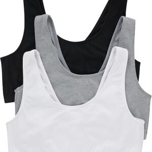 Hanes Women's Cotton Bralette 3-Pack