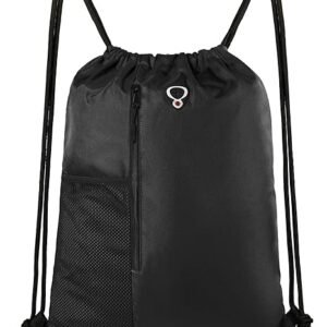 Large Drawstring Gym Bag with Pockets