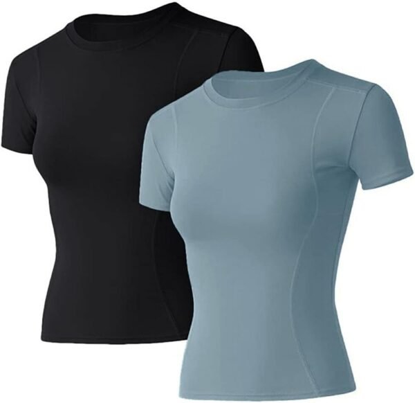 Loovoo Women Workout Compression Tee Tops