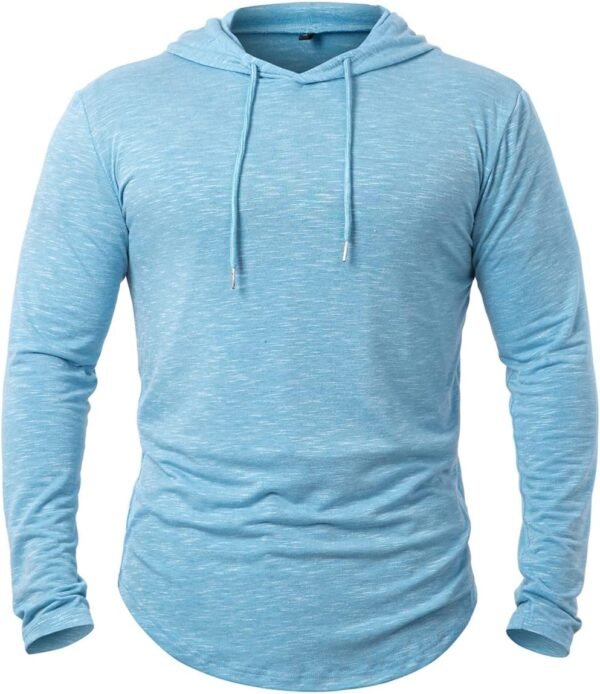 Men's Athletic Hooded Long Sleeve Shirt