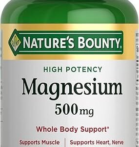 Nature's Bounty Magnesium Tablets, 500 Mg