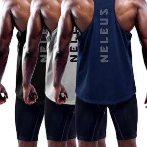 NELEUS Men's 3 Pack Muscle Tank