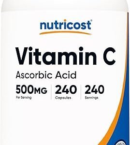 Nutricost Vitamin C 500mg Capsules, Vegetarian