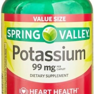 Potassium Caplets Dietary Supplement, 99mg, 500ct