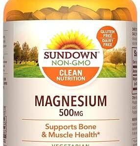 Sundown Magnesium 500mg Caplets, Bone & Muscle Health