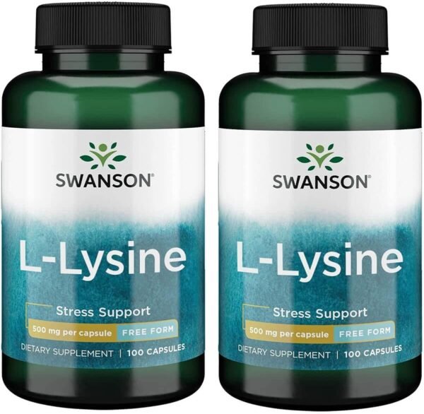 Swanson L-Lysine 500mg Capsules (2 Pack)