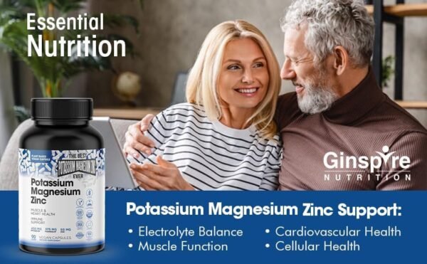 Vegan Magnesium Potassium Zinc Capsules