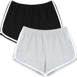 Women's Cotton Gym Shorts, Pack of 2