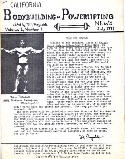 1977-July-Vol 1, Num 1-Bodybuilding World